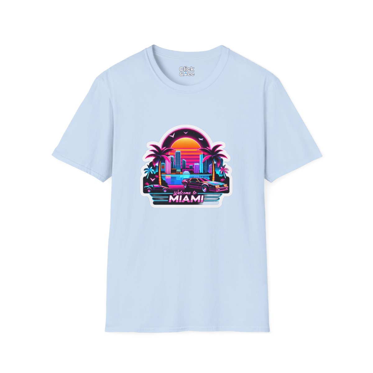 SynthwaveMiami Beach Unique T-Shirt Image 14