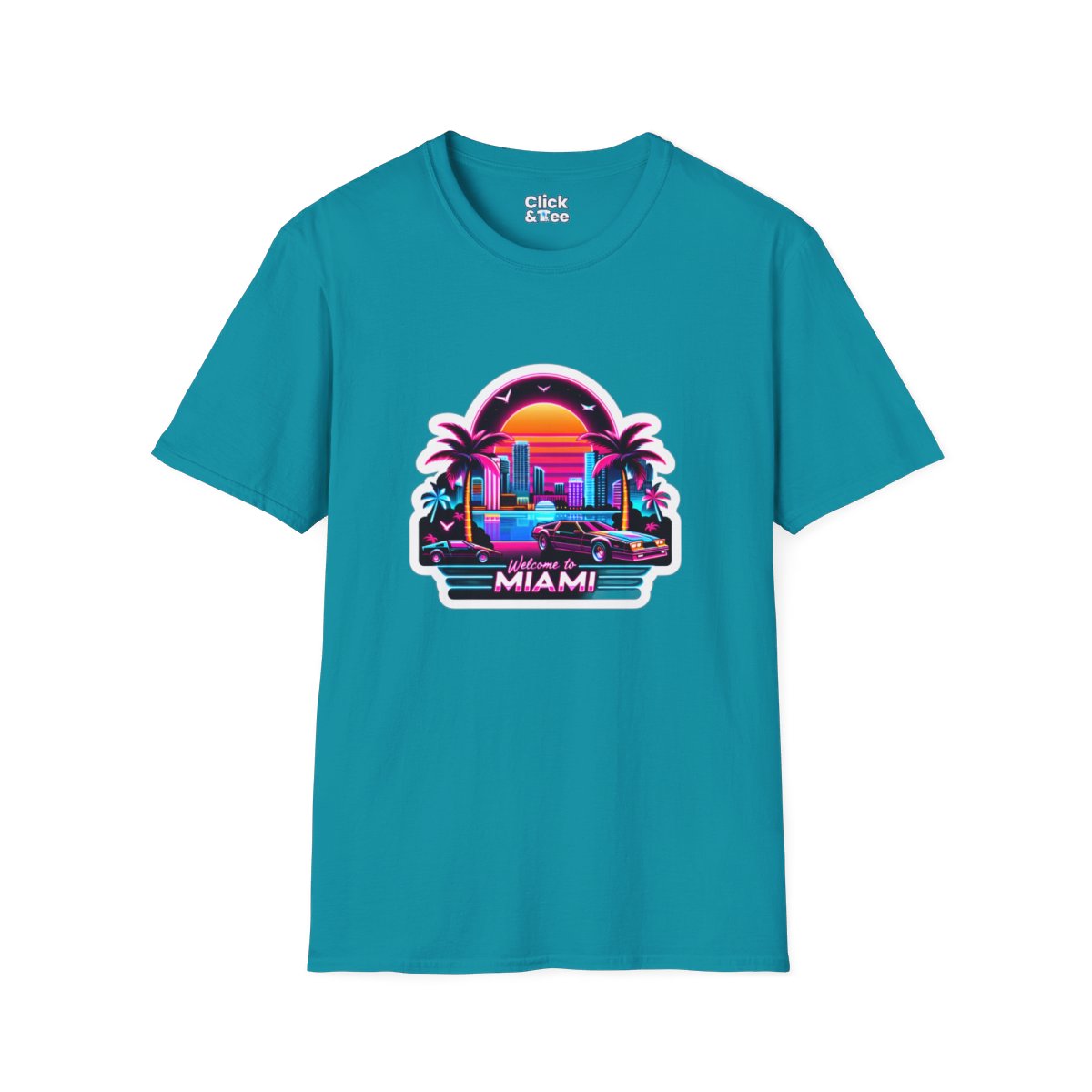 SynthwaveMiami Beach Unique T-Shirt Image 13