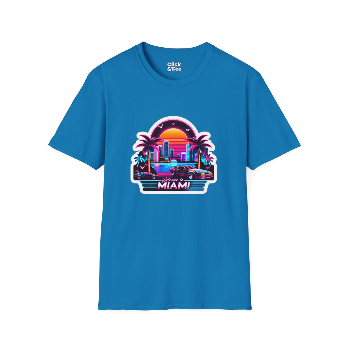 SynthwaveMiami Beach Unique T-Shirt Image 15