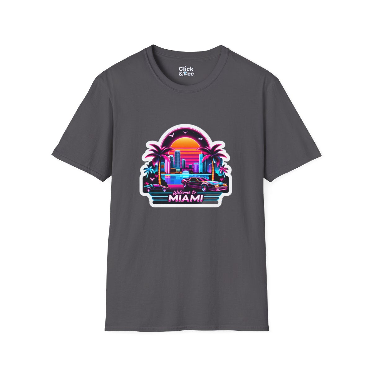 SynthwaveMiami Beach Unique T-Shirt Image 16