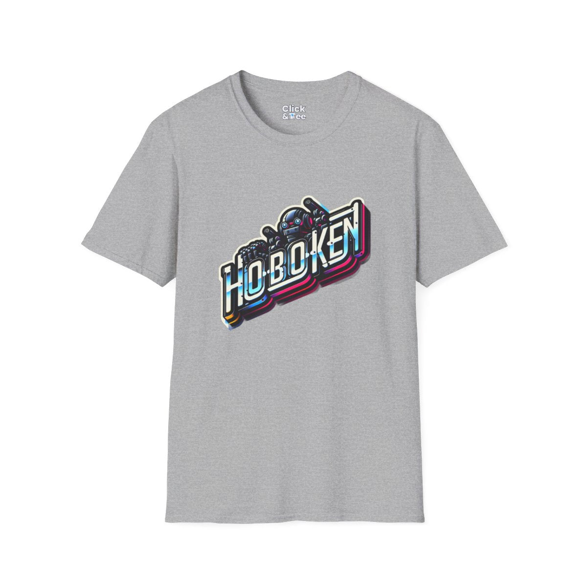 SynthwaveBubble Letters Unique T-Shirt Image 2