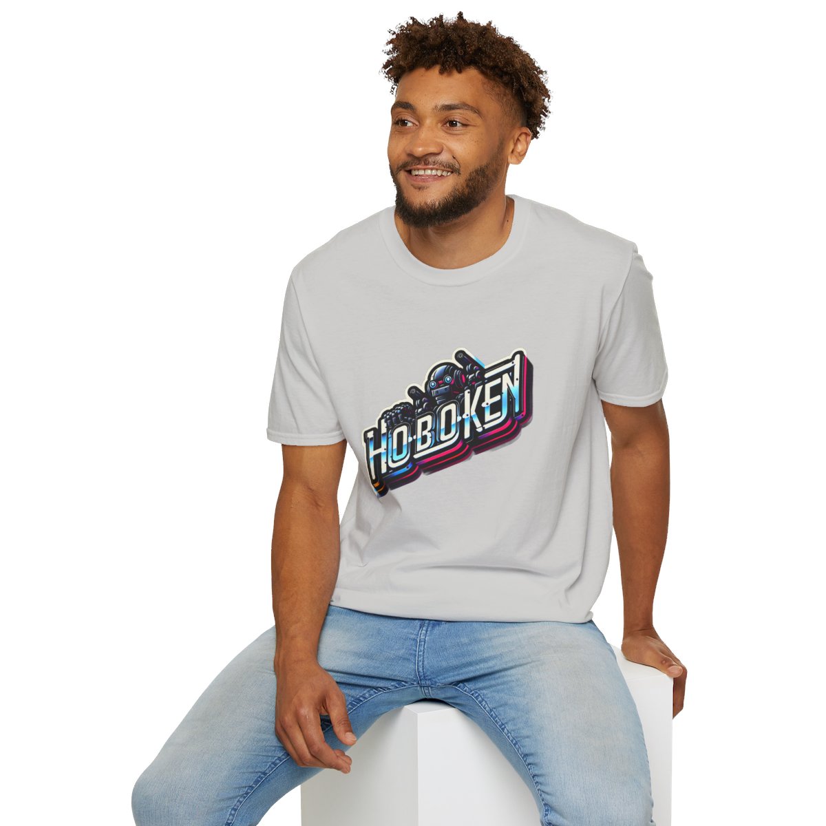 SynthwaveBubble Letters Unique T-Shirt Image 7