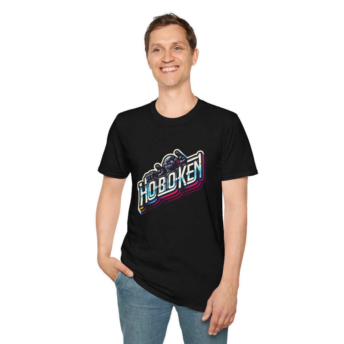 SynthwaveBubble Letters Unique T-Shirt Image 4