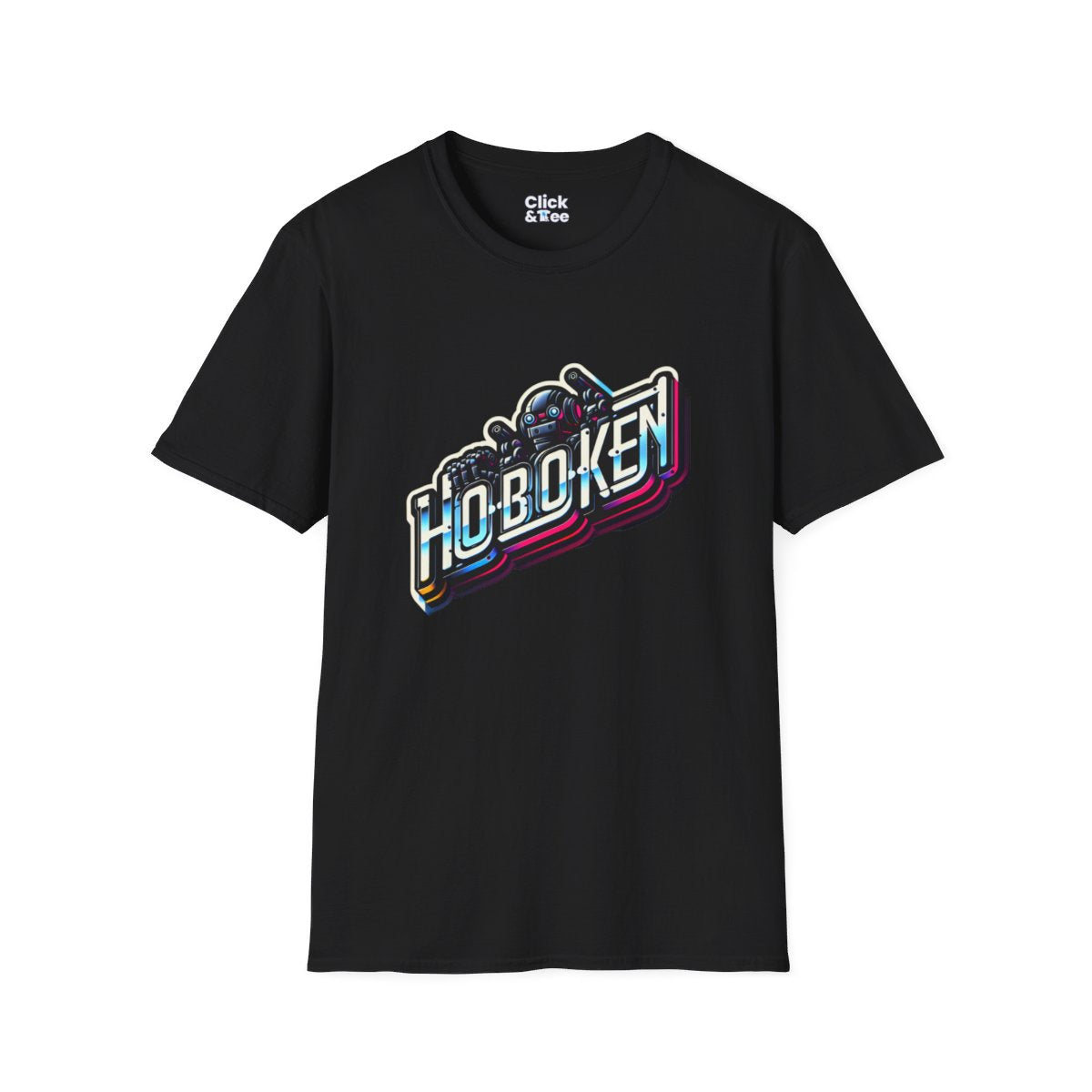 SynthwaveBubble Letters Unique T-Shirt Image 3