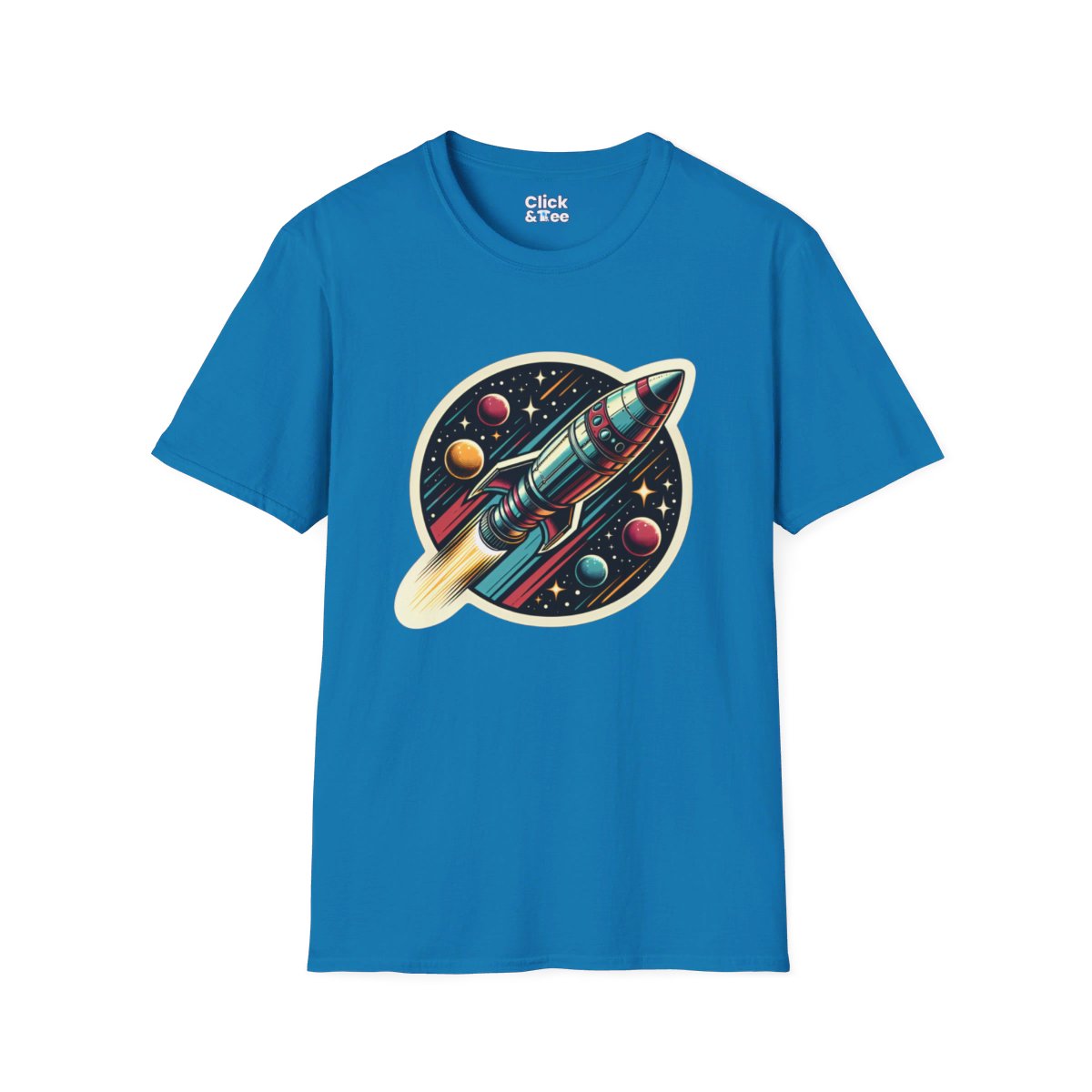 VintageClassic Rocketship Unique T-Shirt Image 15