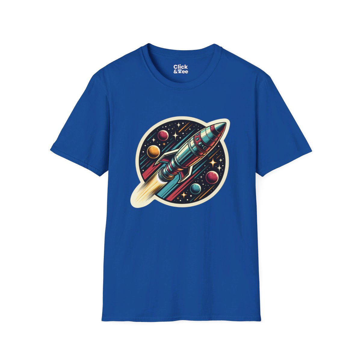 VintageClassic Rocketship Unique T-Shirt Image 17