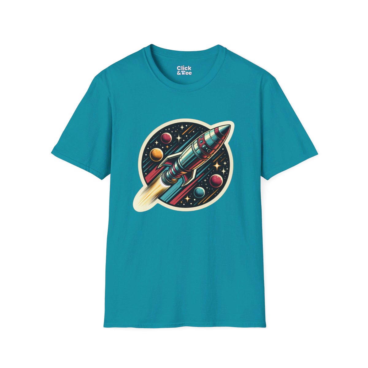 VintageClassic Rocketship Unique T-Shirt Image 13