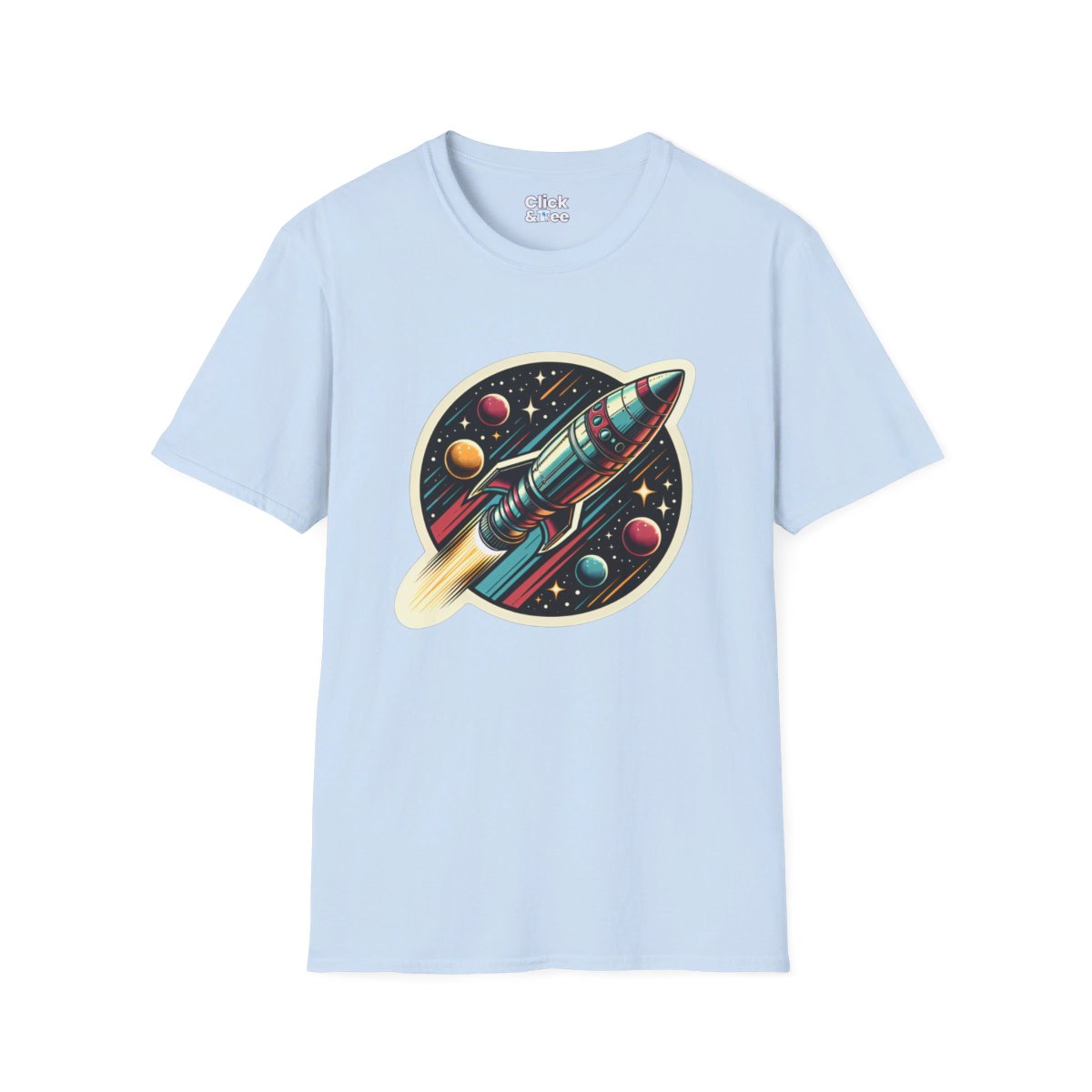 VintageClassic Rocketship Unique T-Shirt Image 14