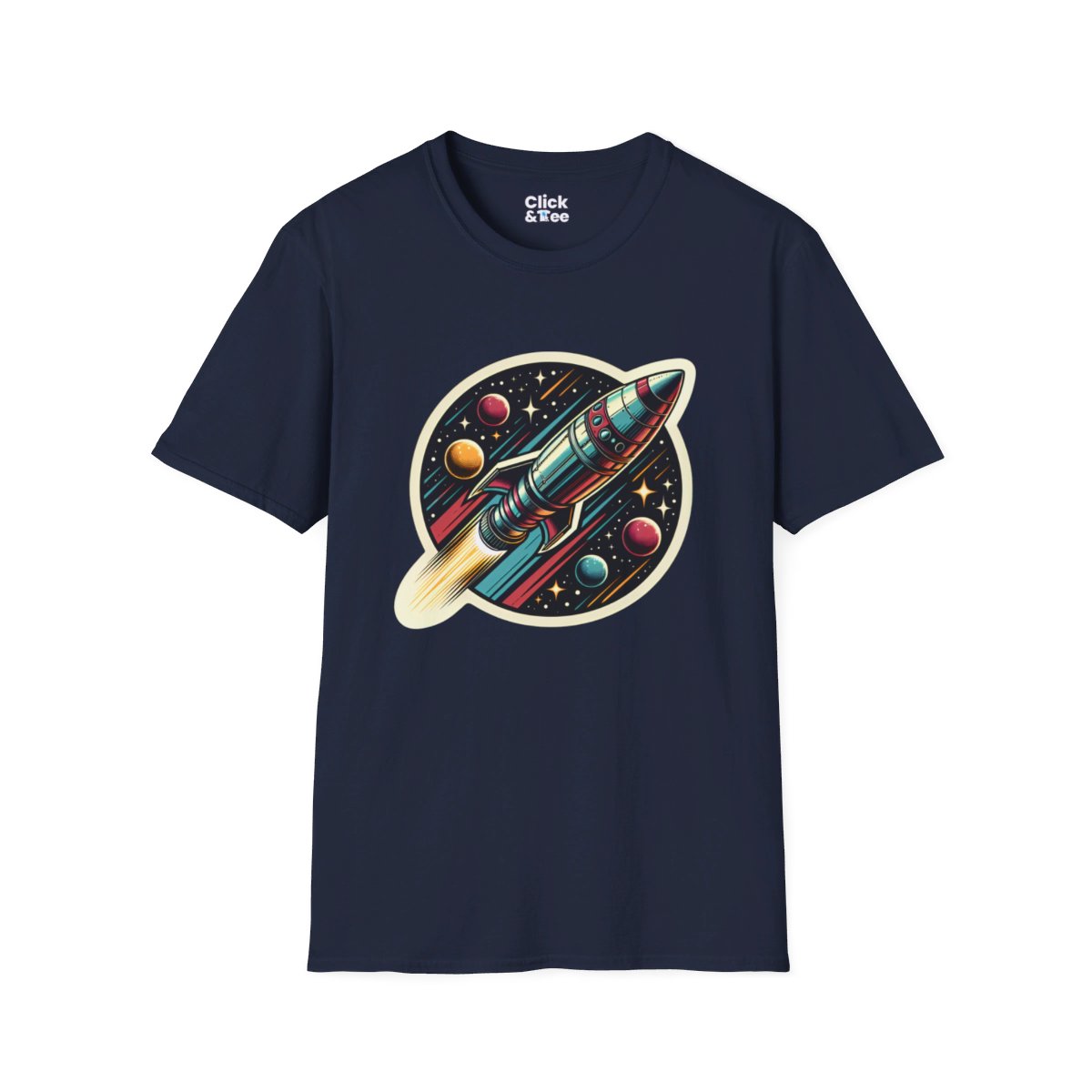 VintageClassic Rocketship Unique T-Shirt Image 18