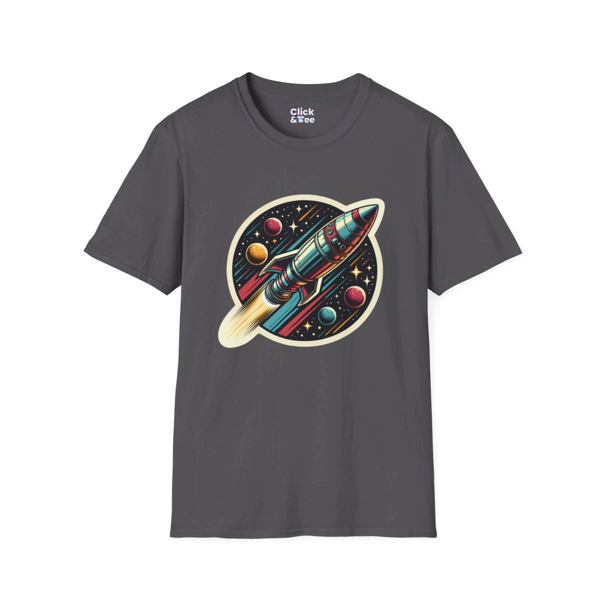VintageClassic Rocketship Unique T-Shirt Image 16