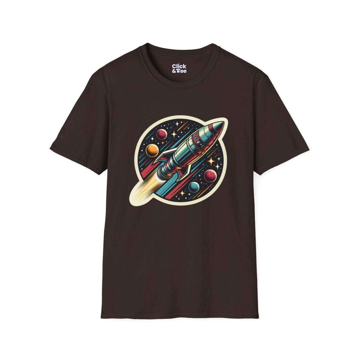 VintageClassic Rocketship Unique T-Shirt Image 10