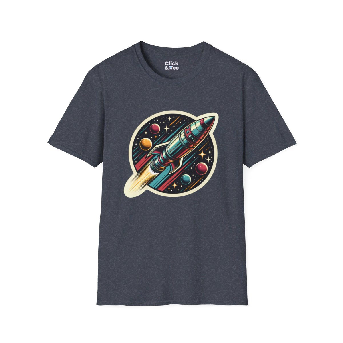 VintageClassic Rocketship Unique T-Shirt Image 19