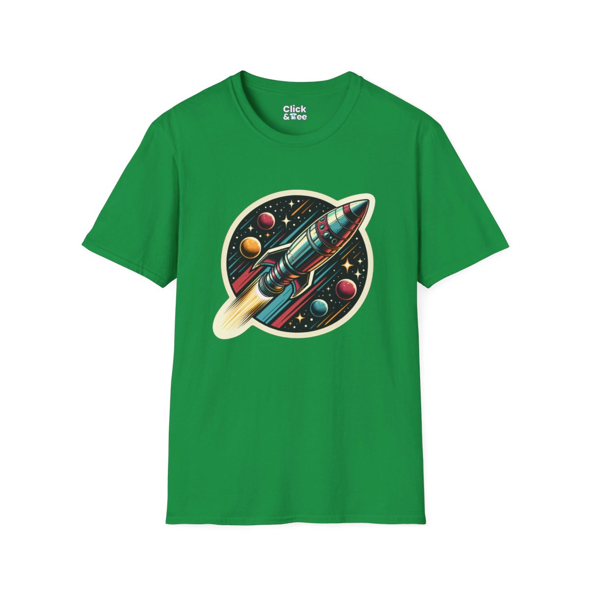VintageClassic Rocketship Unique T-Shirt Image 12