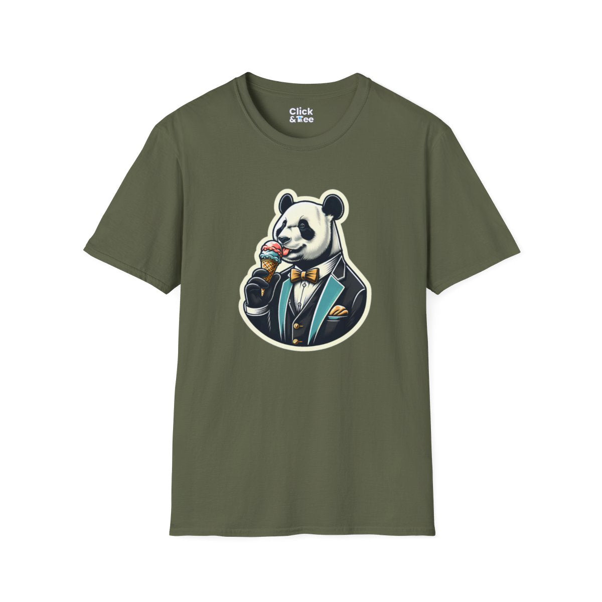 VintagePanda in a Suit Unique T-Shirt Image 11