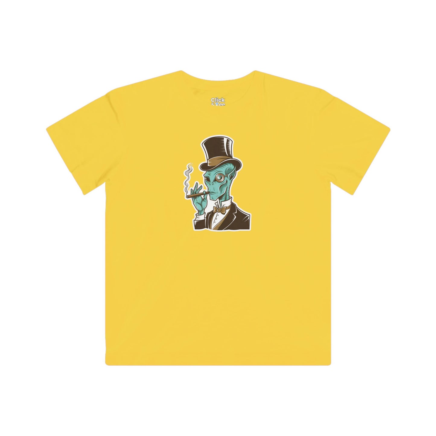 Kids Steampunk T-Shirt - Debonaire Trendy Alien Smoking a cigar  - Steampunk Style T-Shirt