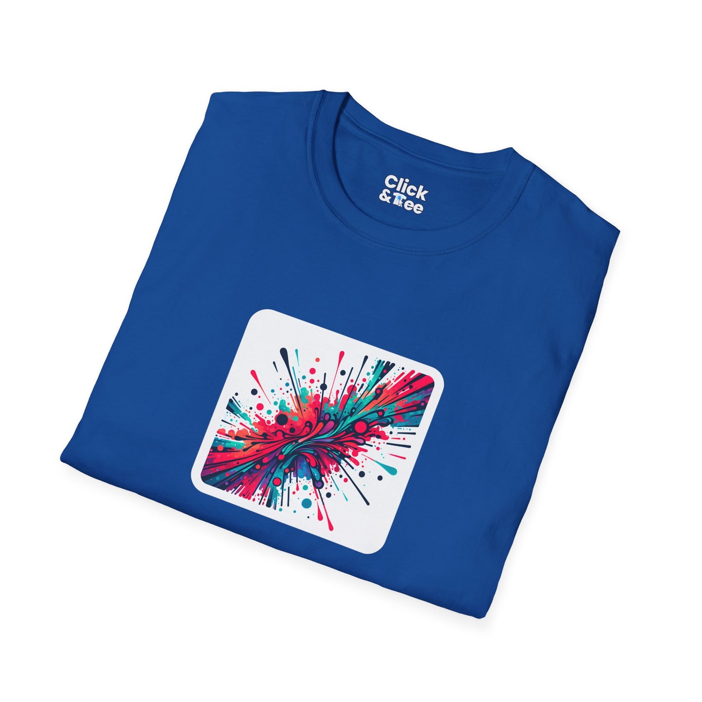 Color Splatter T-Shirt - Vibrant Abstract design Splattered  - Color Splatter Style T-Shirt