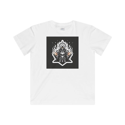 Kids Modern T-Shirt - Ominous Paladin Creating Light Show - Modern Style T-Shirt