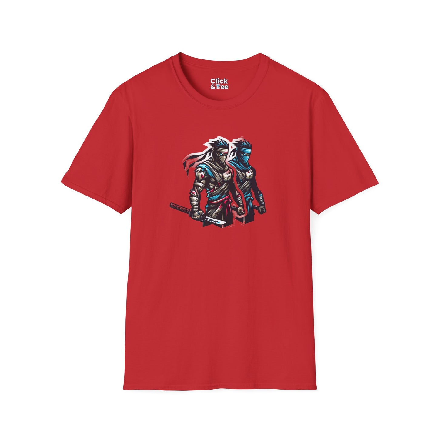Realistic T-Shirt - Battle-scarred Warrior Ninja Ready for battle - Realistic Style T-Shirt