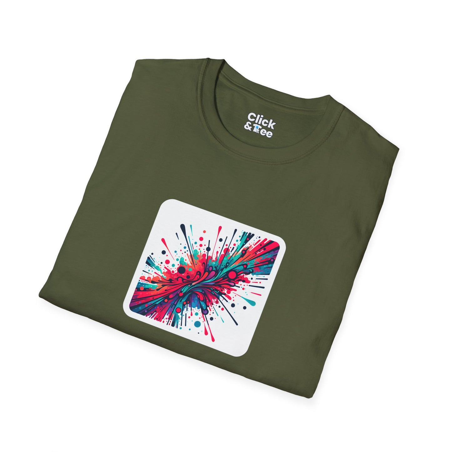 Color Splatter T-Shirt - Vibrant Abstract design Splattered  - Color Splatter Style T-Shirt