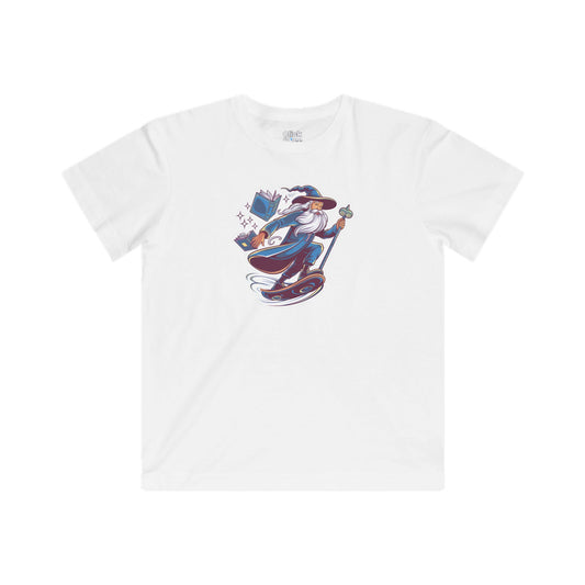 Kids Art Deco T-Shirt - Enchanted Dreamer Hoverboarding - Art Deco Style T-Shirt