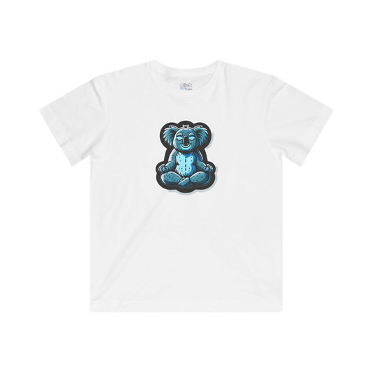 Kids Vector T-Shirt - Happy Koala Meditating - Vector Style T-Shirt