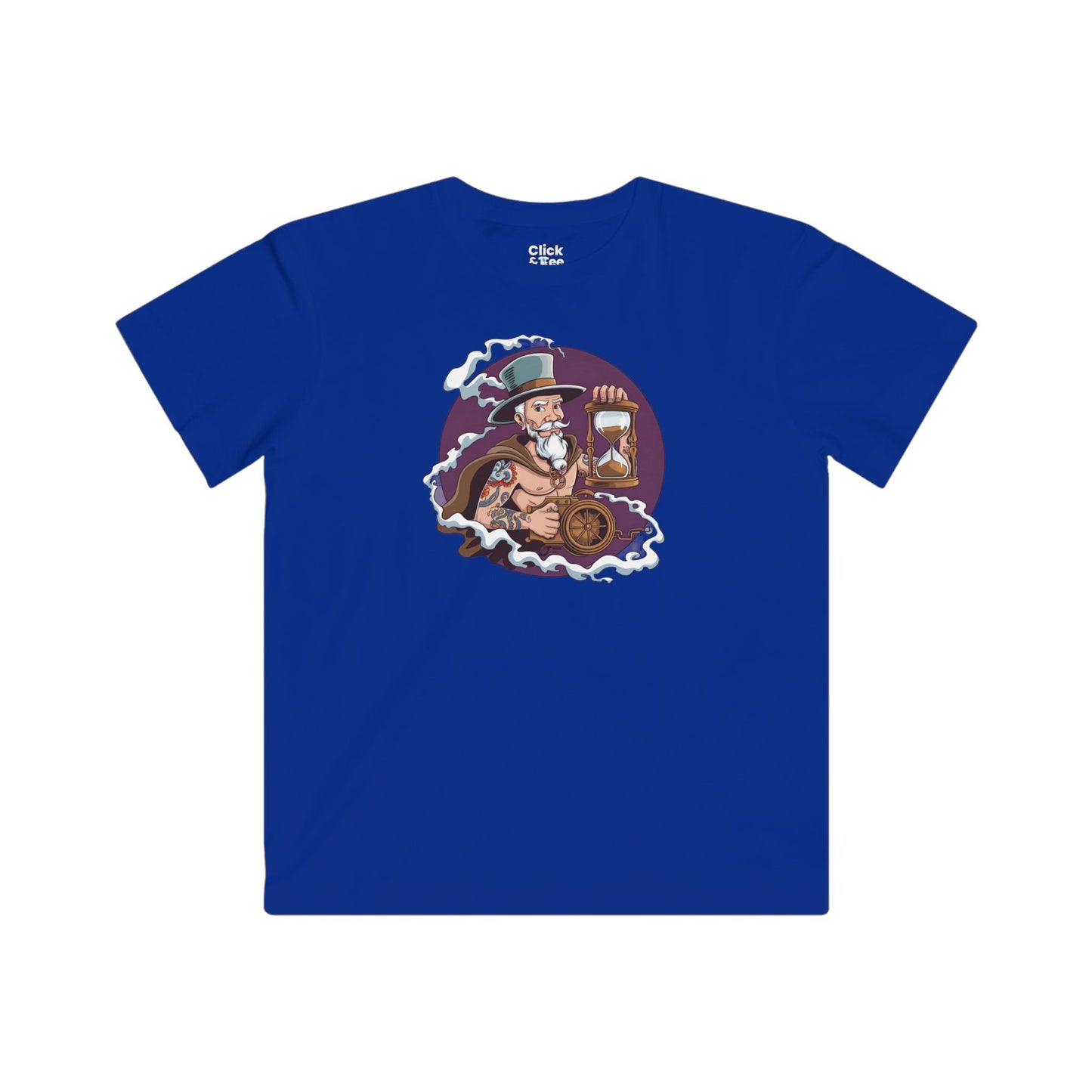 Kids Vector T-Shirt - Tattooed Alchemist Traveling through Time - Vector Style T-Shirt