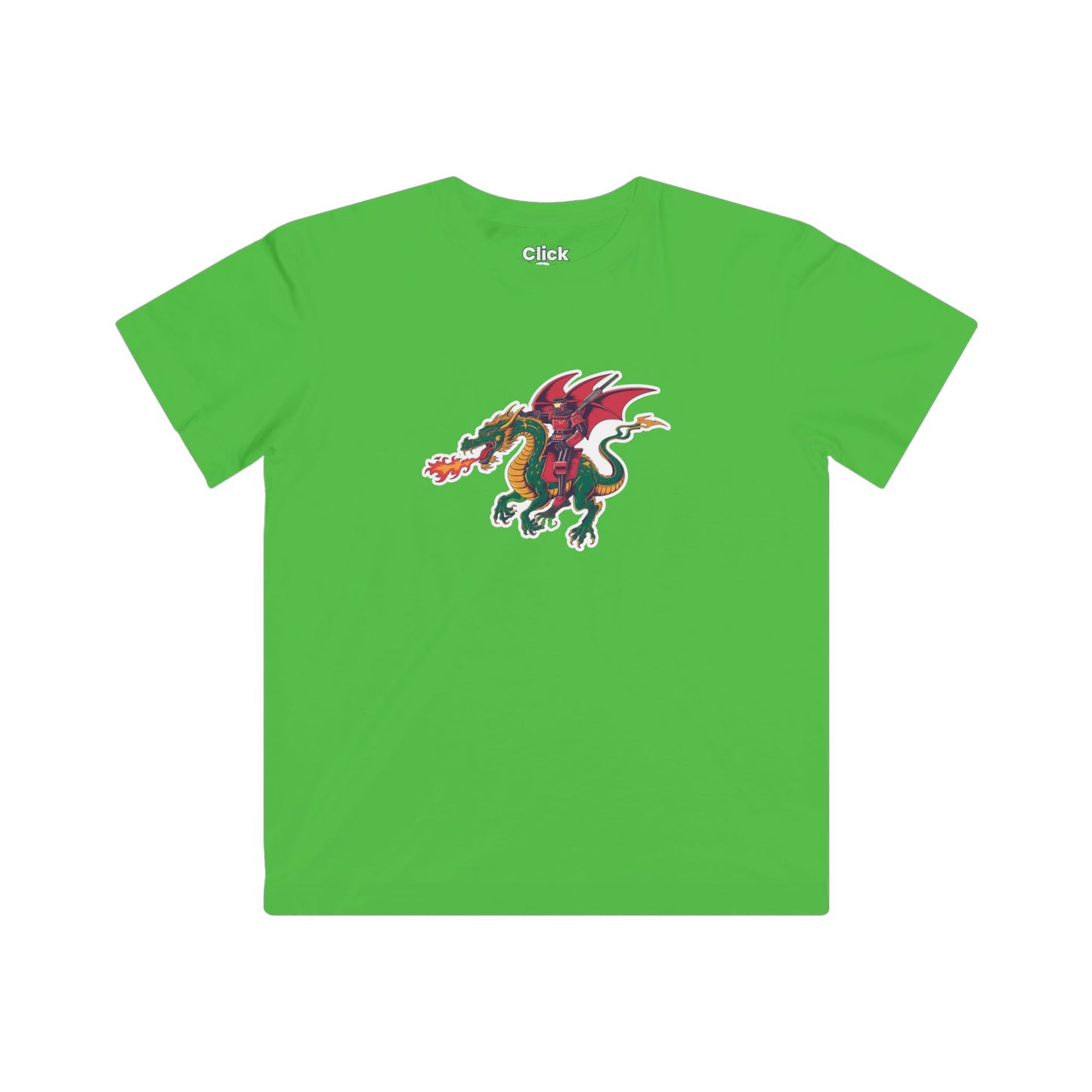 Kids Synthwave T-Shirt - Raging Robot Rebel Riding a Mythical Dragon - Synthwave Style T-Shirt