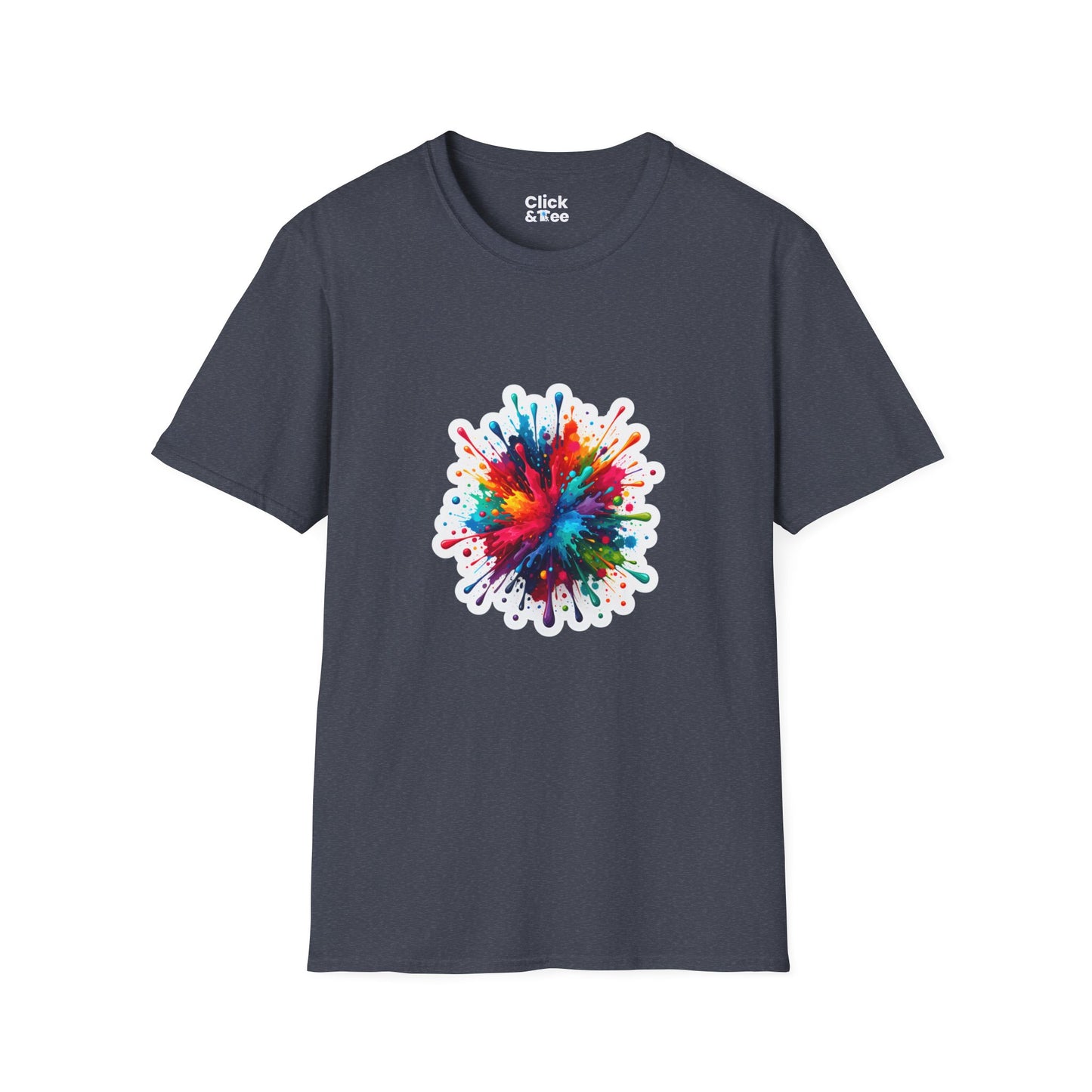 Color Splatter T-Shirt - Vibrant Splatter Paint Art Exploding in all directions - Color Splatter Style T-Shirt