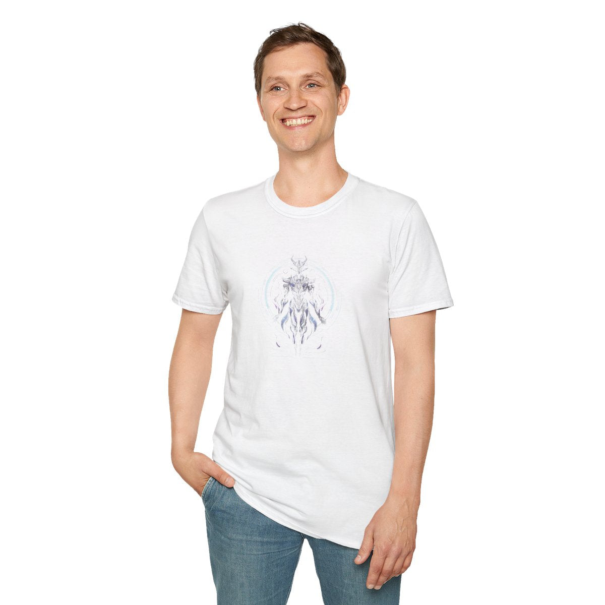 Unique T-Shirt - Mystical Robot Flying through the air - Fantasy Style T-Shirt
