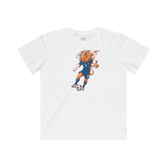 Kids Shonen Anime T-Shirt - Blazing Chimera Playing Soccer - Shonen Anime Style T-Shirt