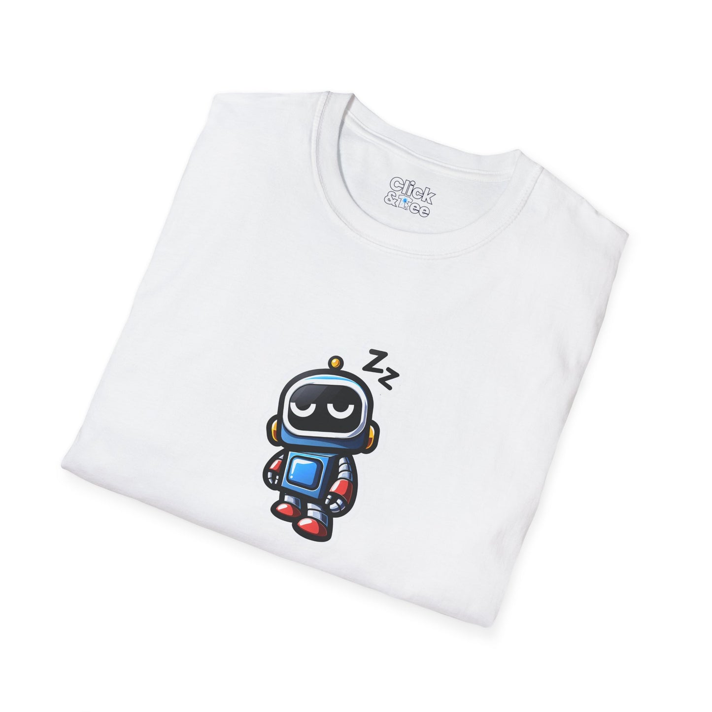 Unique T-Shirt - Sleepy Robot Carrying a human - Cartoon Style T-Shirt
