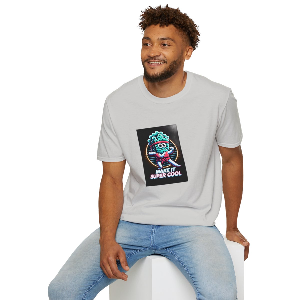80s NeonSpongebob Unique T-Shirt Image 7