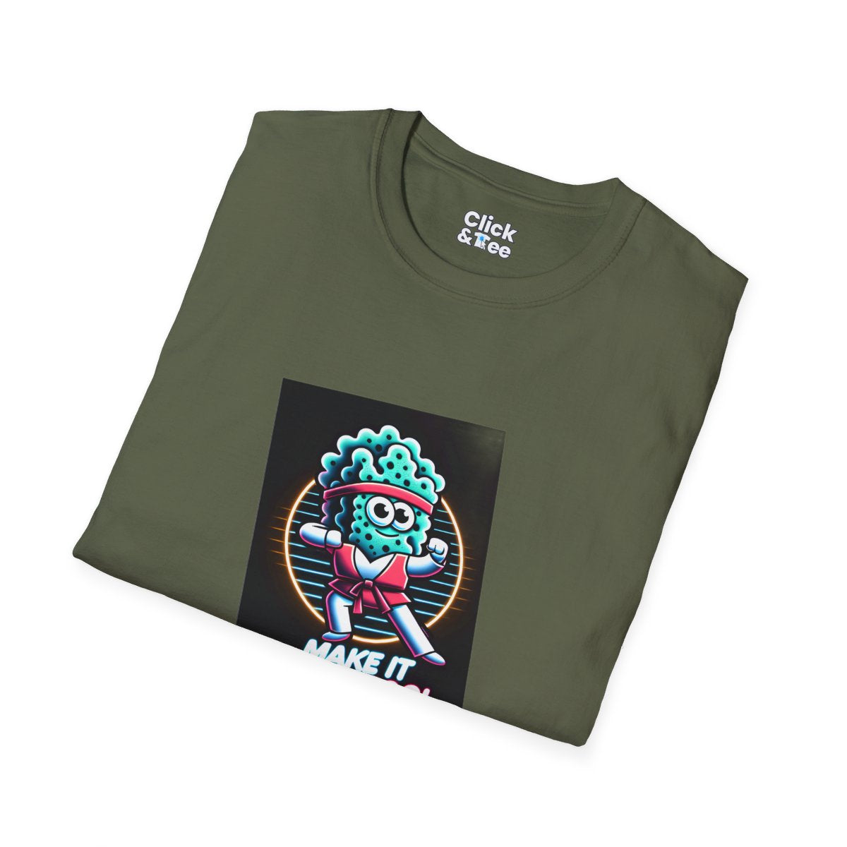 80s NeonSpongebob Unique T-Shirt Image 1