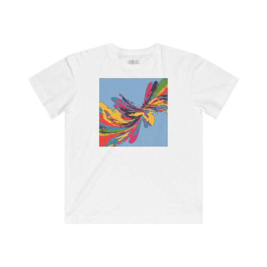 Kids Color Splatter T-Shirt - Abstract  Art in a Flowing Explosion - Color Splatter Style T-Shirt