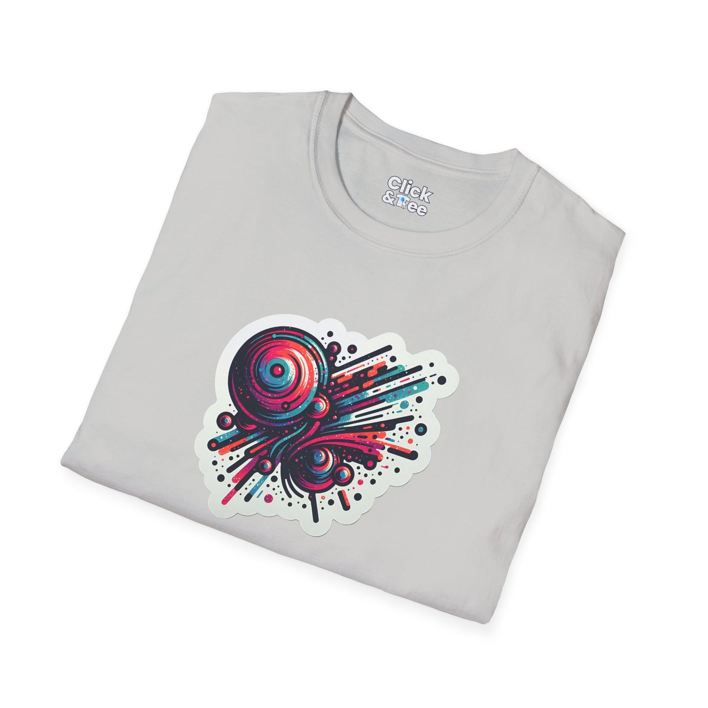 Graphic Art T-Shirt - Vibrant Abstract design Splattered  - Graphic Art Style T-Shirt