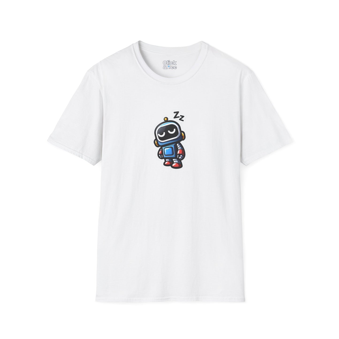 Unique T-Shirt - Sleepy Robot Carrying a human - Cartoon Style T-Shirt