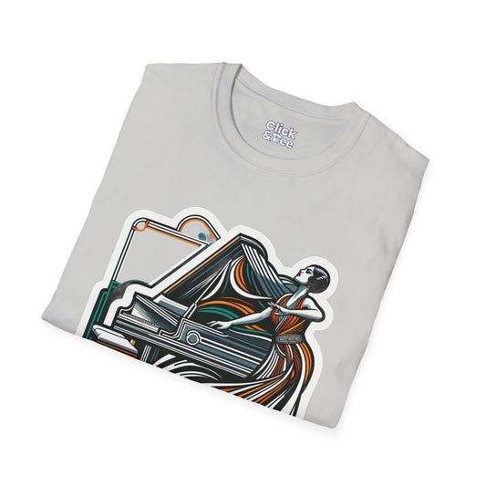 Art DecoPianist Unique T-Shirt Image 1