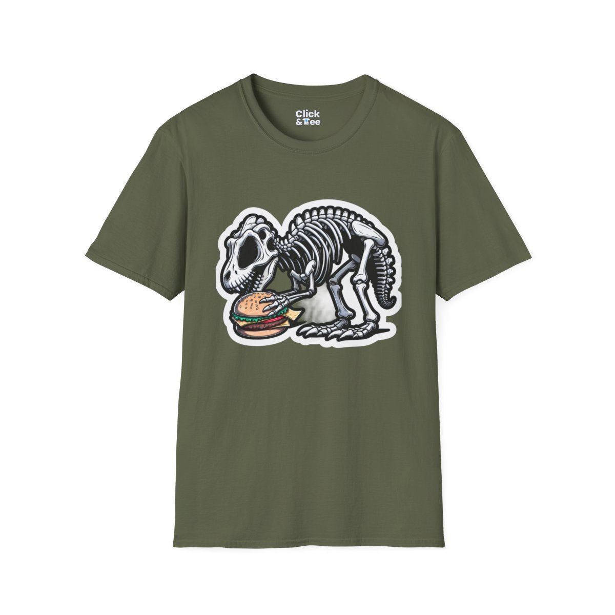 CartoonDinosaur skeleton Unique T-Shirt Image 11