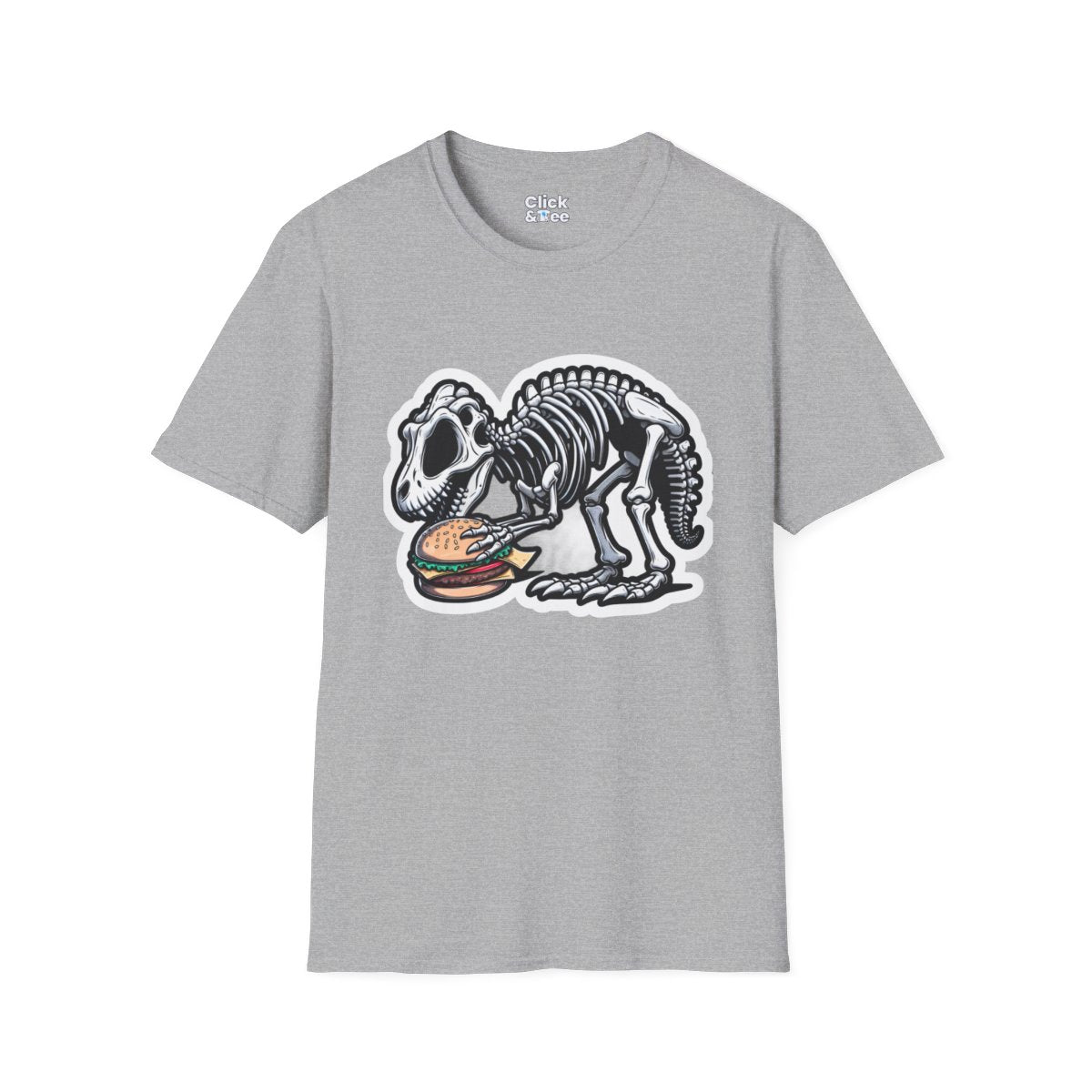 CartoonDinosaur skeleton Unique T-Shirt Image 8