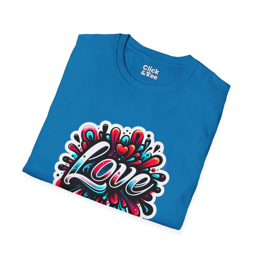 Color SplatterBubble Letter Unique T-Shirt Image 1