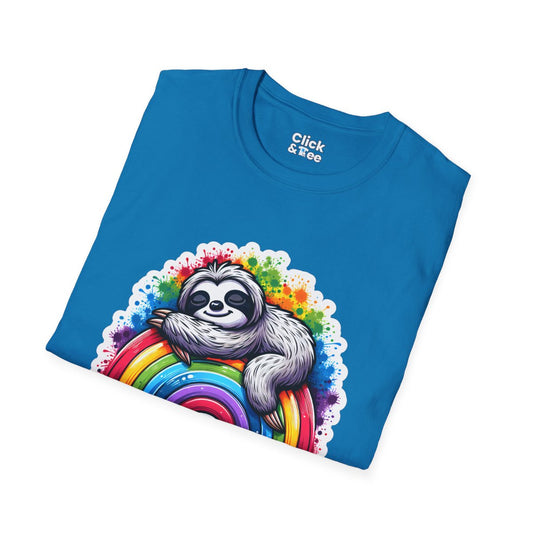 Color SplatterSloth Unique T-Shirt Image 1