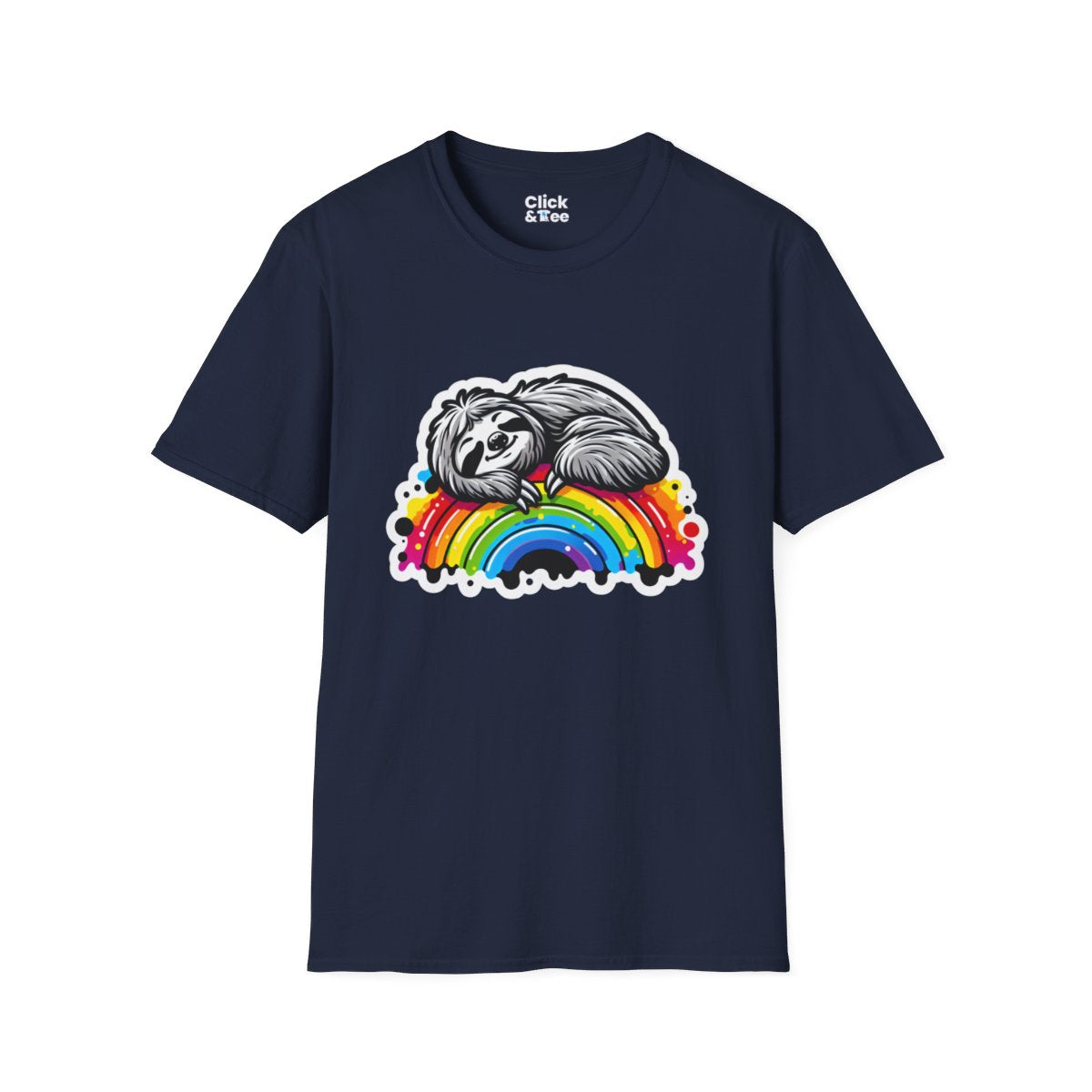 Color SplatterSloth Unique T-Shirt Image 18