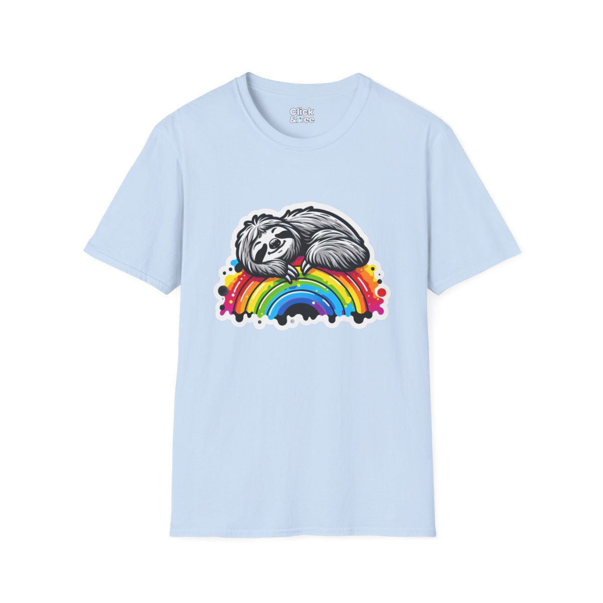 Color SplatterSloth Unique T-Shirt Image 14