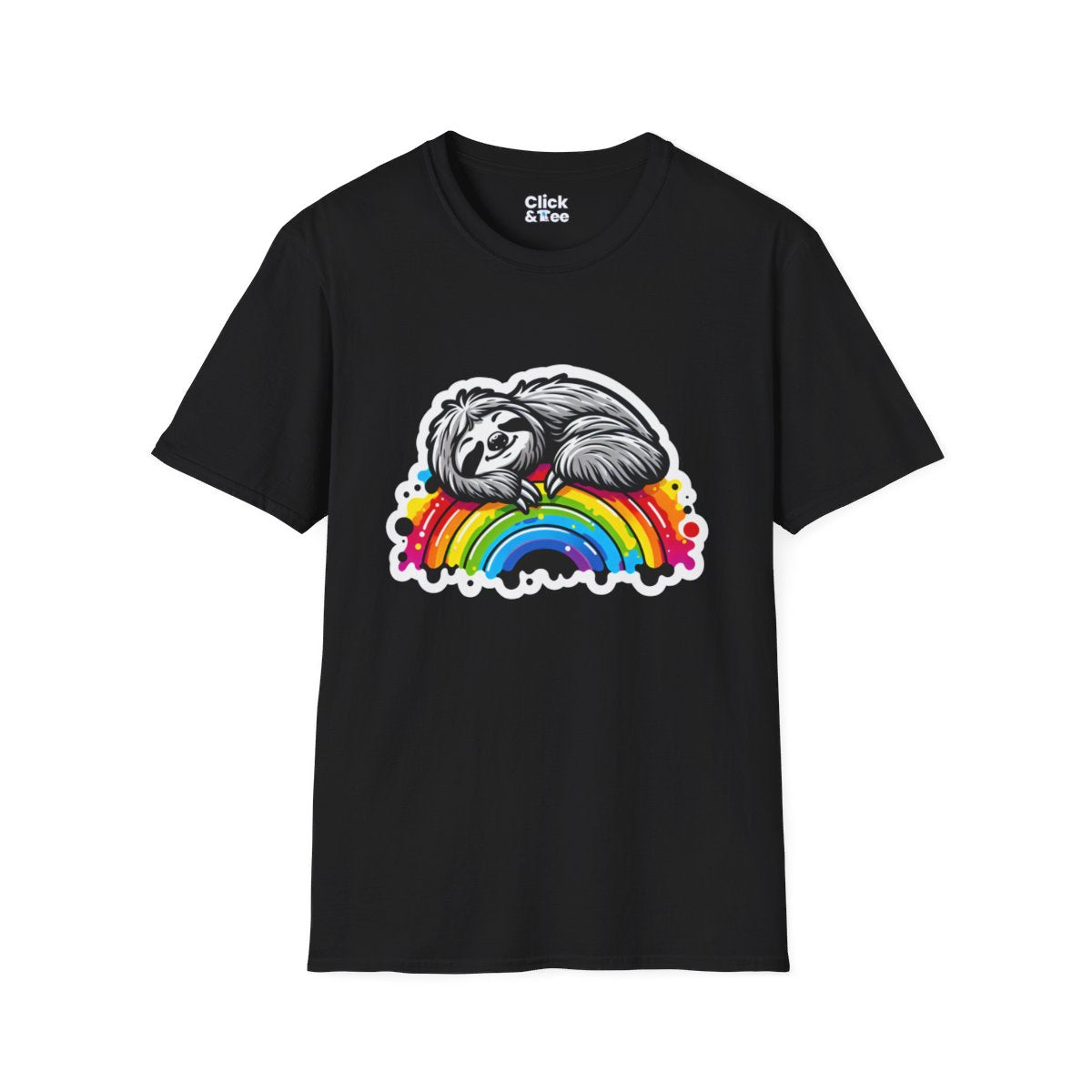 Color SplatterSloth Unique T-Shirt  Image 3