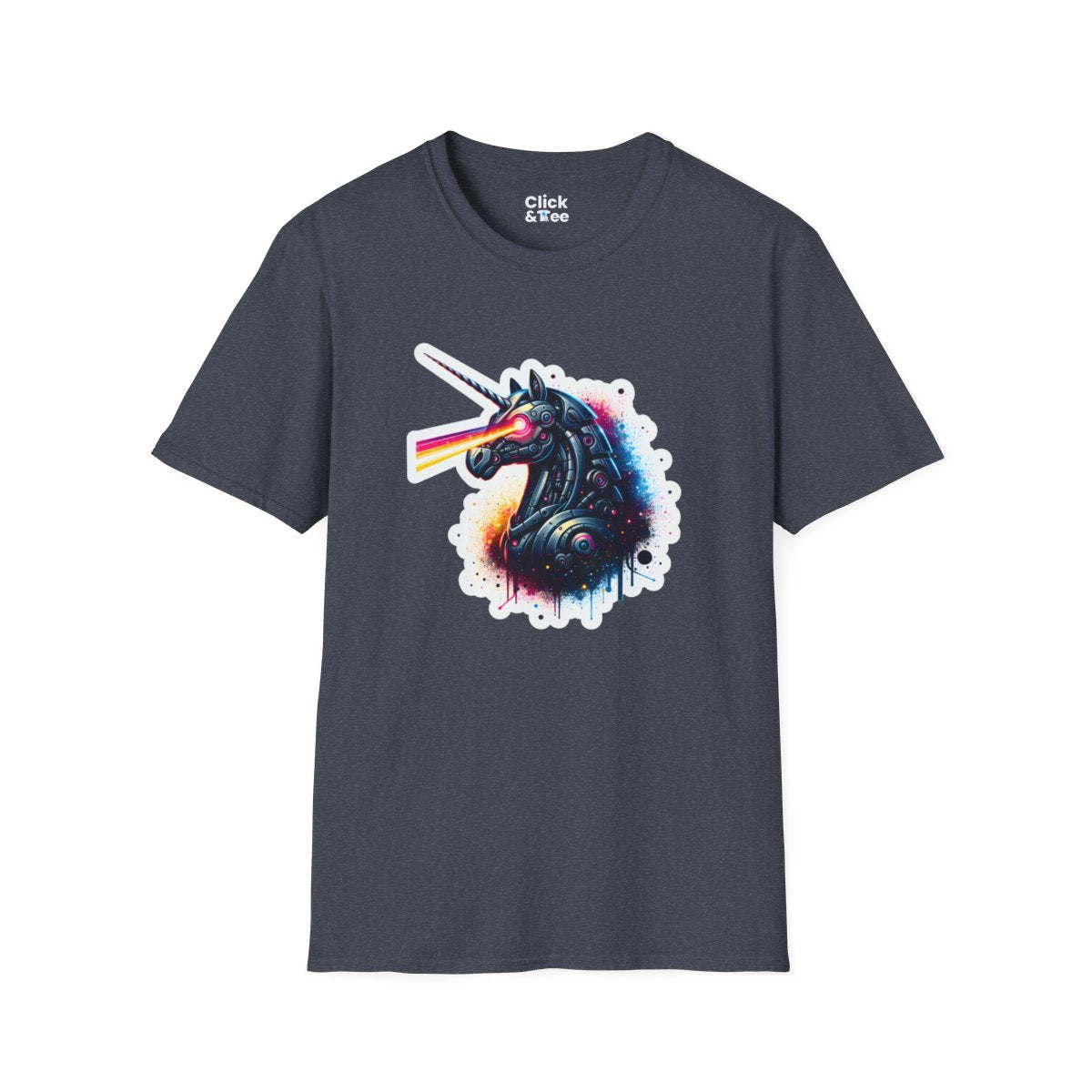 Color SplatterRobot Unicorn Unique T-Shirt Image 19