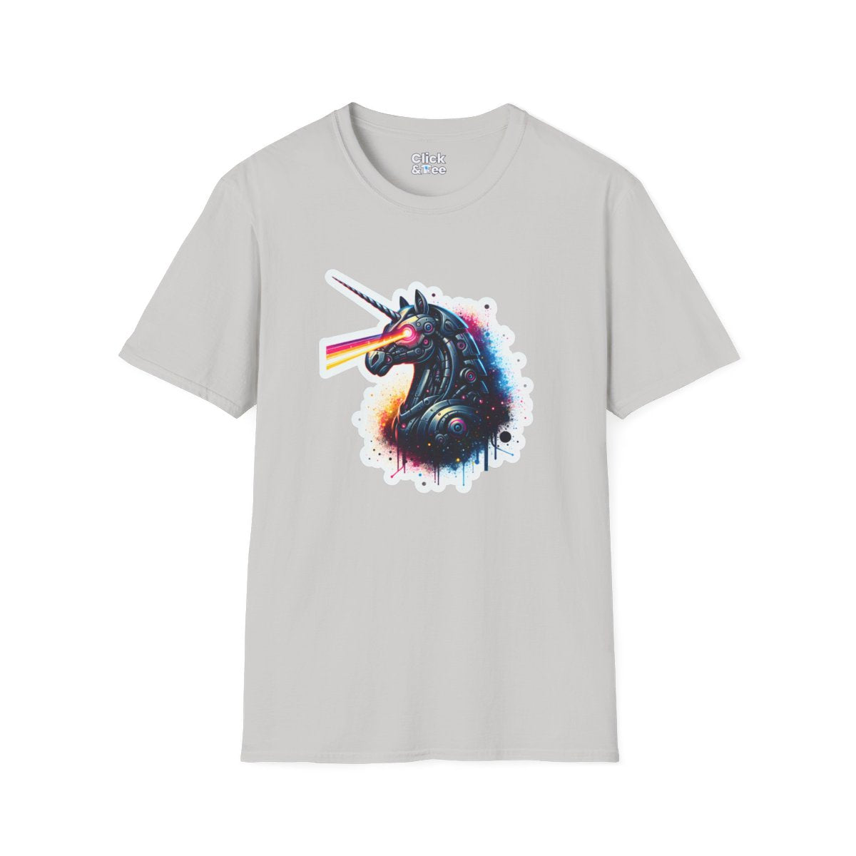 Color SplatterRobot Unicorn Unique T-Shirt  Image 5