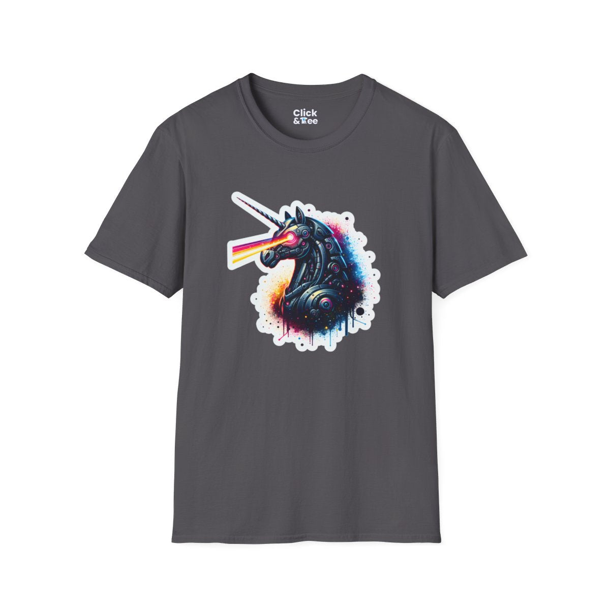 Color SplatterRobot Unicorn Unique T-Shirt Image 16