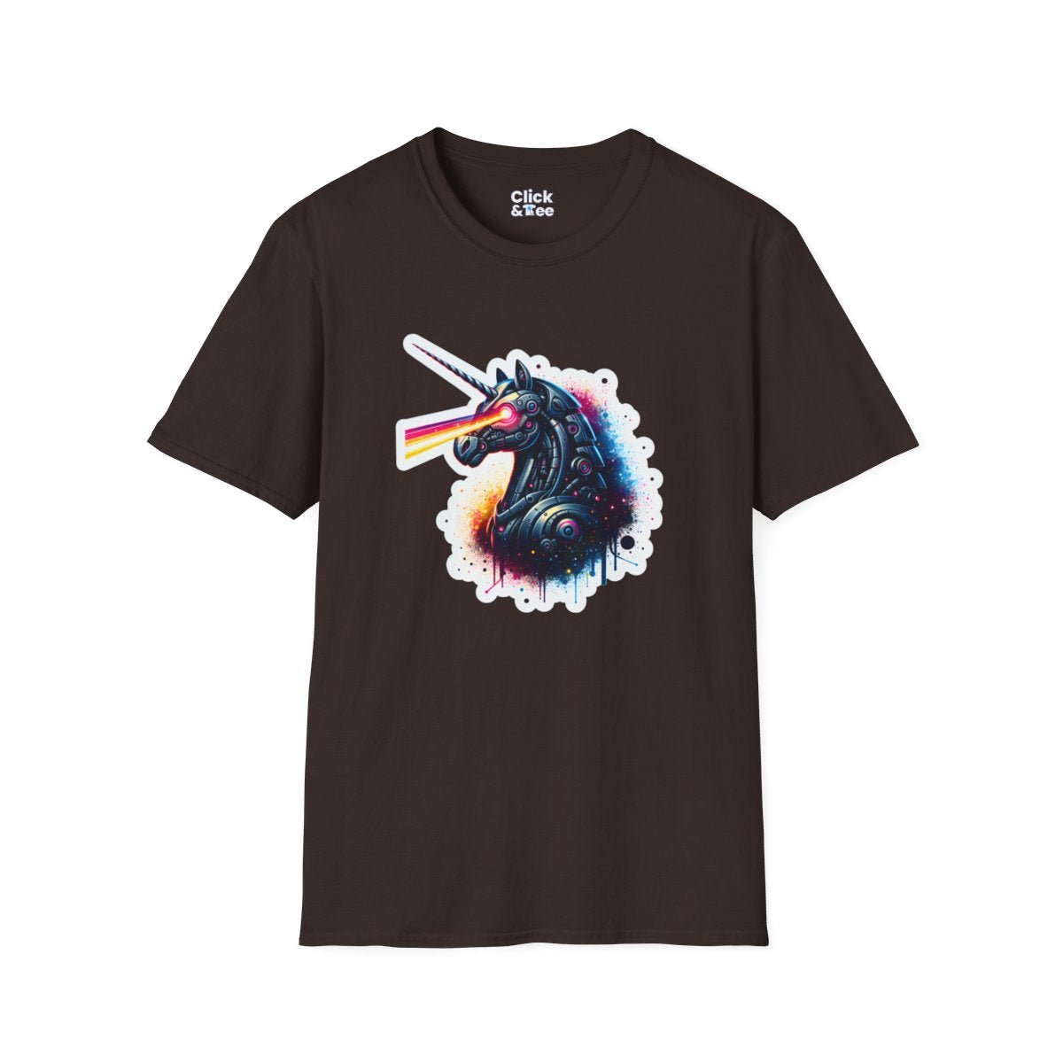 Color SplatterRobot Unicorn Unique T-Shirt Image 10