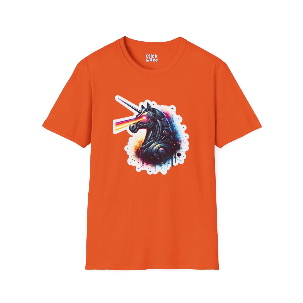 Color SplatterRobot Unicorn Unique T-Shirt Image 9