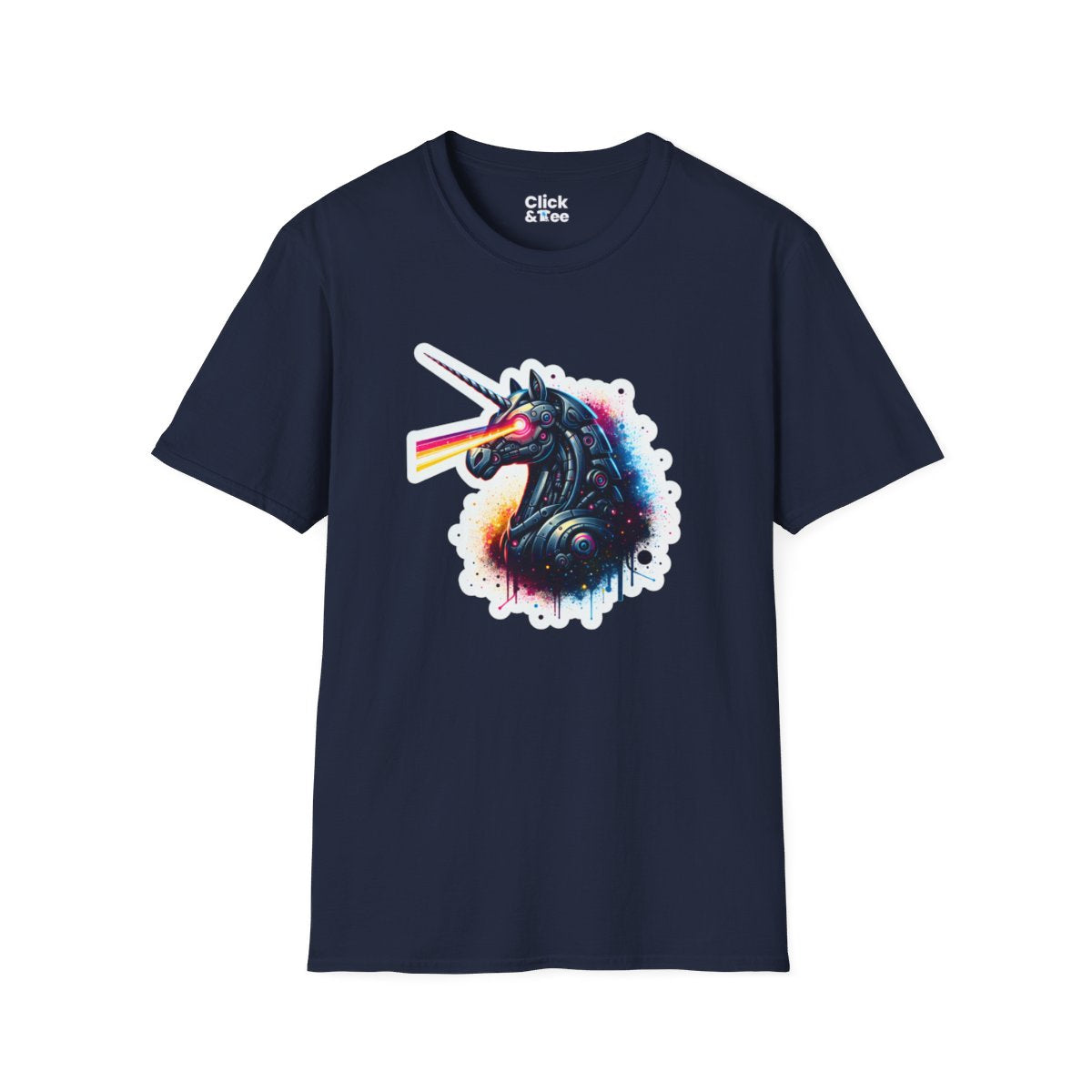Color SplatterRobot Unicorn Unique T-Shirt Image 18